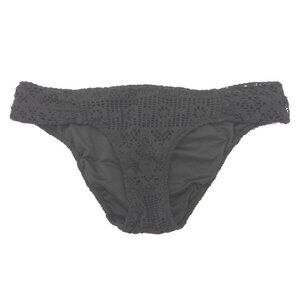 Victorias Secret Bikini Bottom Womens S Black Crochet